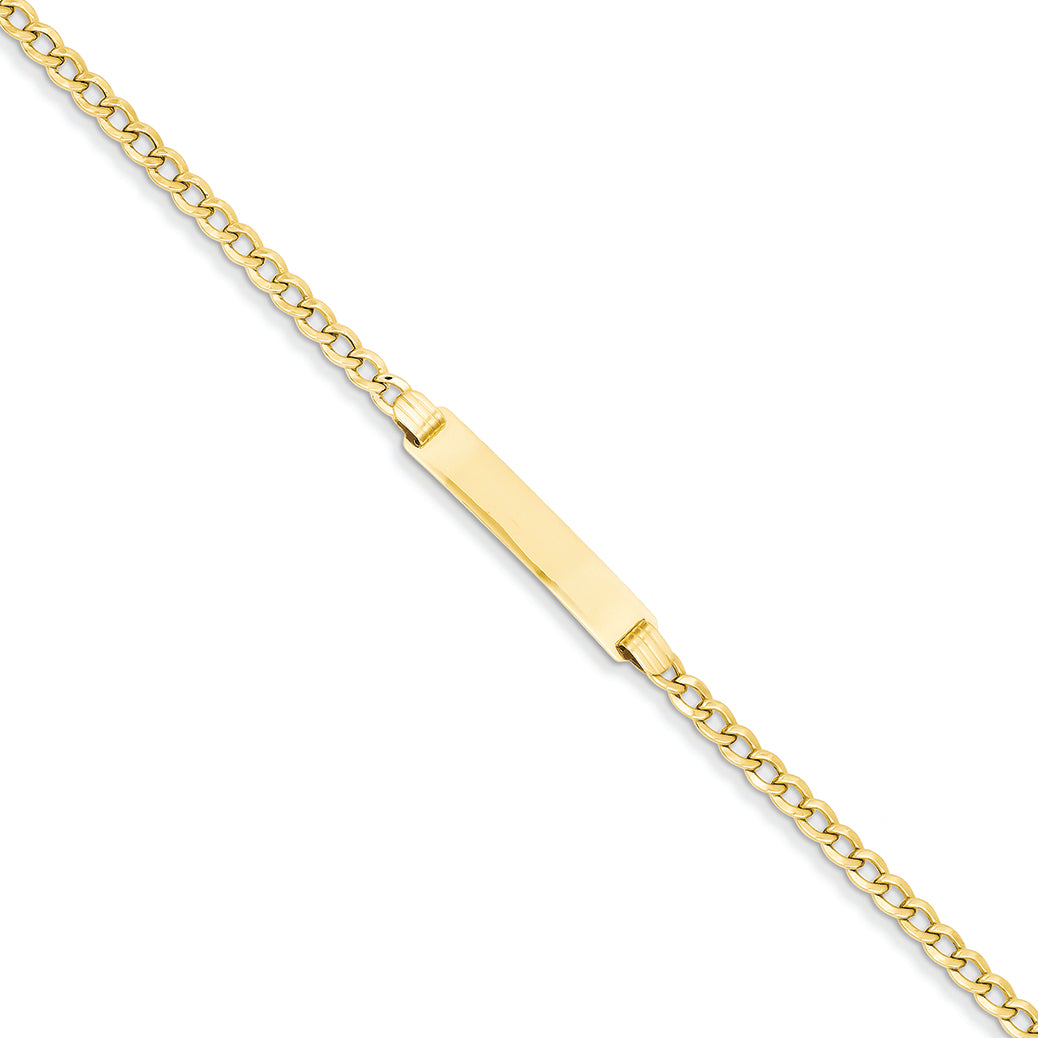 14K Gold  ID Bracelet 7 Inches