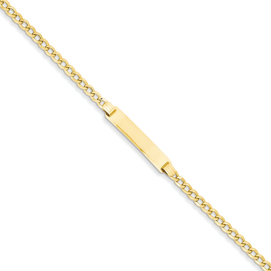 14K Gold  ID Bracelet 7 Inches