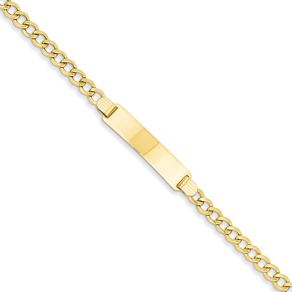 14K Gold Curb Link 4.75mm Id Bracelet 7 Inches