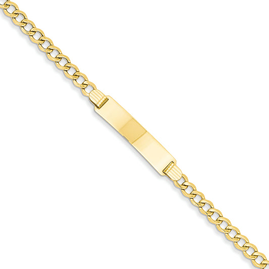 14K Gold Curb Link 4.75mm Id Bracelet 8 Inches