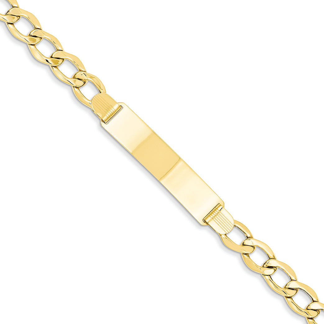 14K Gold Curb Link 8mm ID Bracelet 8 Inches