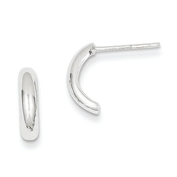 14K White Gold Polished Post Earrings