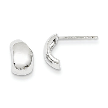 14K White Gold Polished Post Earrings