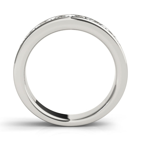 14K White Gold 0.15CTW Seven Stone Channel Set Diamond Anniversary Ring VS1/VS2 F/G