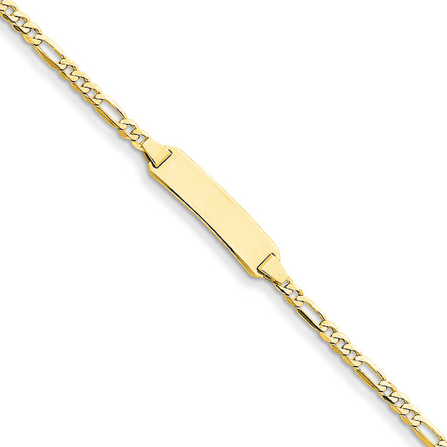 14K Gold Figaro ID Bracelet 7 Inches