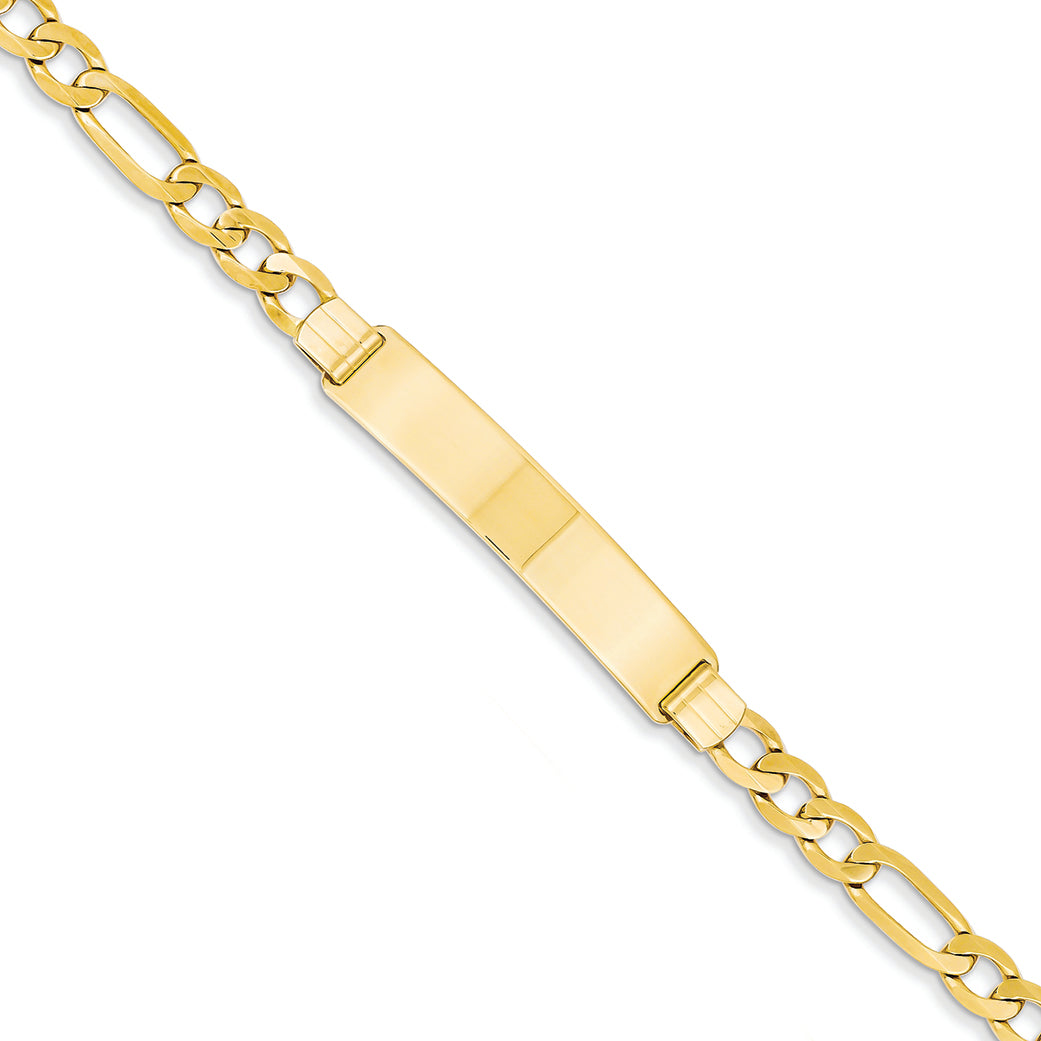 14K Gold Figaro ID Bracelet 8 Inches