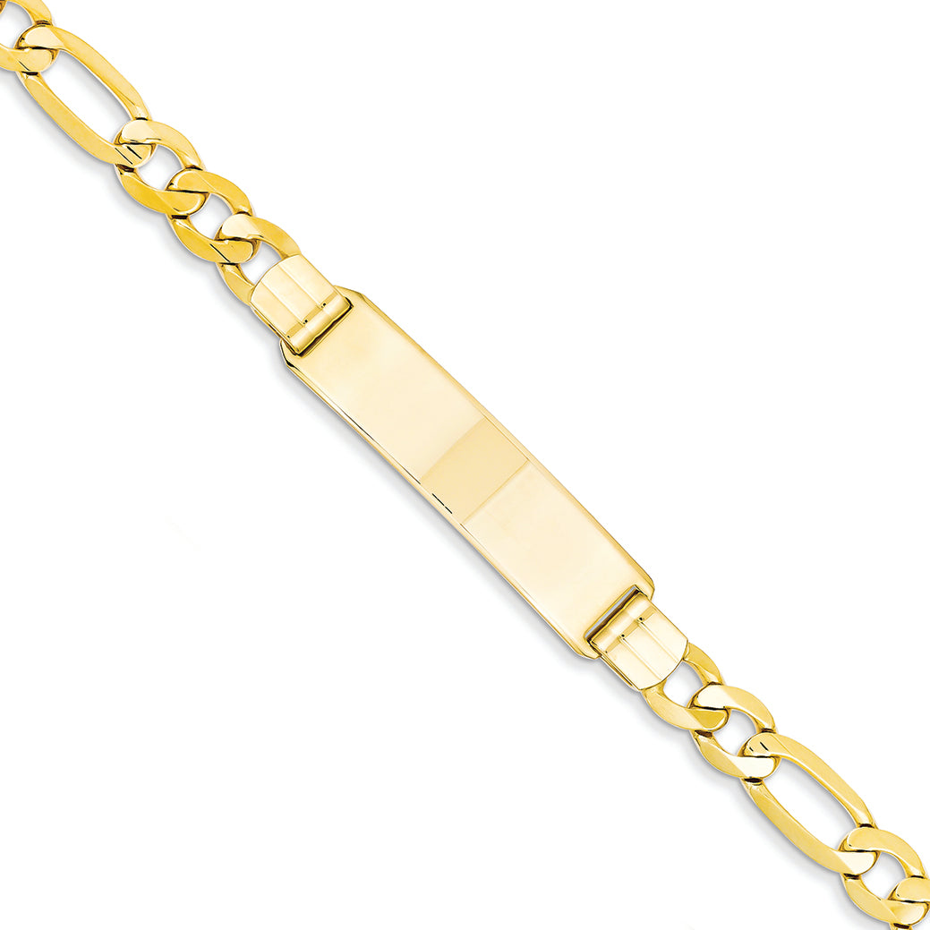 14K Gold Figaro ID Bracelet 8 Inches