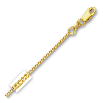 14K Solid Yellow Gold Franco Chain 0.9mm thick 16 Inches