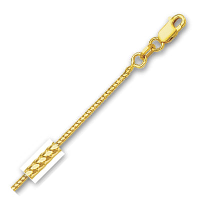 14K Solid Yellow Gold Franco Chain 1.4mm thick 24 Inches