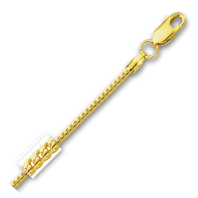 14K Solid Yellow Gold Franco Chain 1.8mm thick 16 Inches