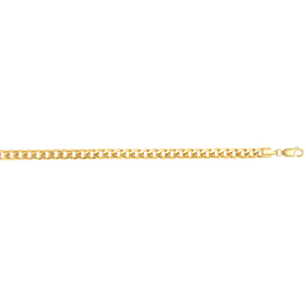 14K Solid Yellow Gold Miami Cuban Lite Bracelet 5.4mm thick 8.5 Inches