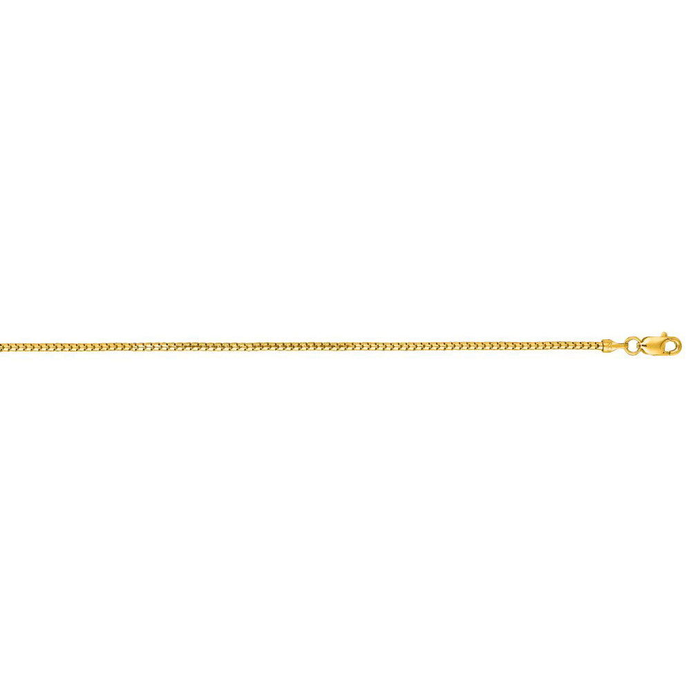14K Solid Yellow Gold Ice Chain Necklace 1.3mm thick 20 Inches