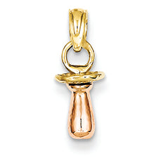 14K Gold Two-Tone Pacifier Charm