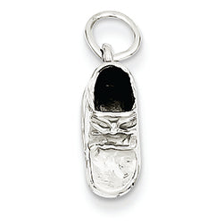 14K White Gold Baby Shoe Charm