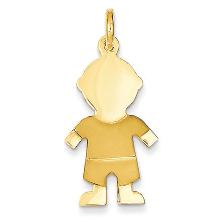 14K Gold Satin Boy Charm