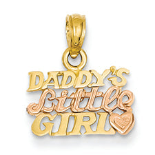 14K Gold Two-tone Daddy's Little Girl Pendant