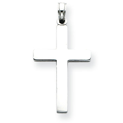 14K White Gold Cross Pendant