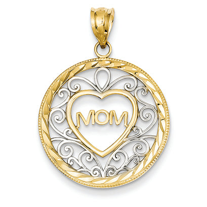 14K Gold Two-tone Diamond-cut