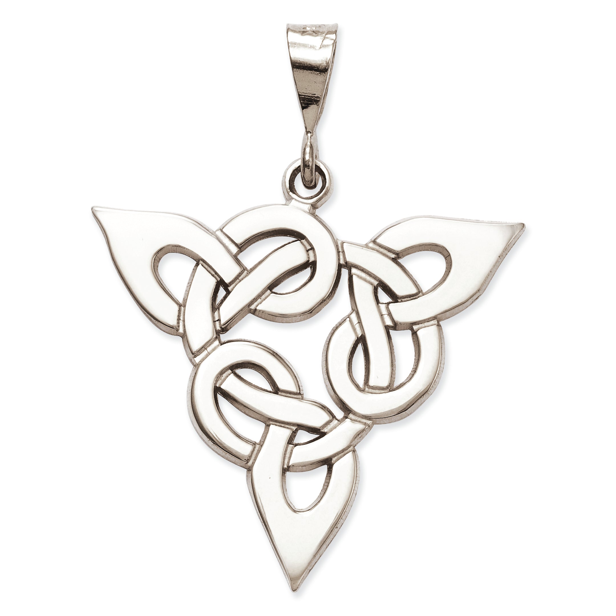 14K White Gold Trinity Pendant