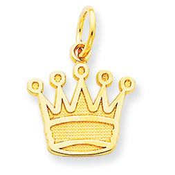 14K Gold Kings Crown Charm