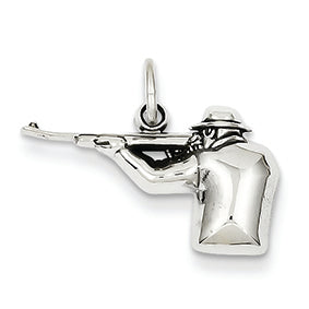 14K White Gold Hunter Charm