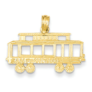 14K Gold San Francisco Cable Car Pendant