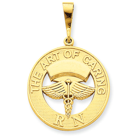 14K Gold RN Pendant
