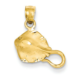 14K Gold Stingray Pendant