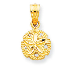 14K Gold Sand Dollar Pendant