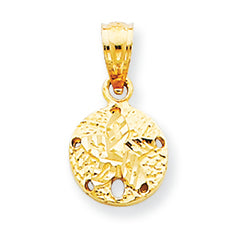 14K Gold Sand Dollar Pendant