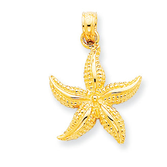 14K Gold Starfish Pendant