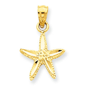 14K Gold Starfish Pendant