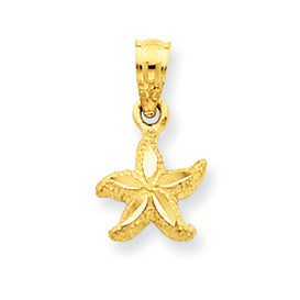 14K Gold Starfish Pendant