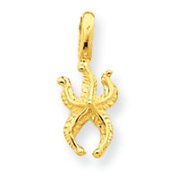 14K Gold Mini Starfish Pendant