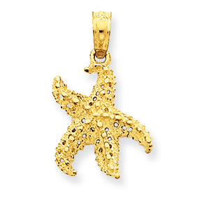 14K Gold Starfish Pendant