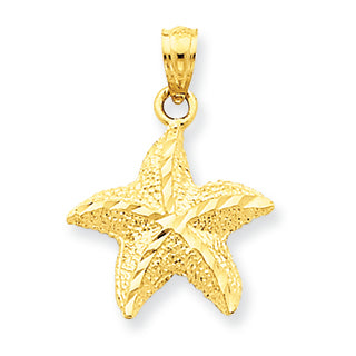 14K Gold Starfish Pendant
