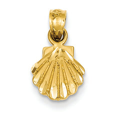 14K Gold Scallop Shell Pendant