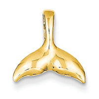 14K Gold Whale Tail Chain Slide