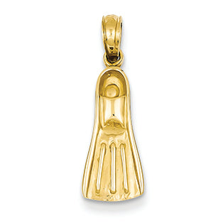 14K Gold Scuba Flipper Pendant