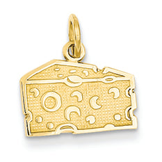 14K Gold Swiss Cheese Charm