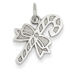 14K White Gold Candy Cane Charm