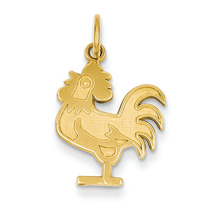 14K Gold Rooster Charm