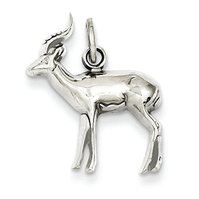 14K White Gold Gazelle Charm