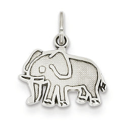 14K White Gold Elephant Charm