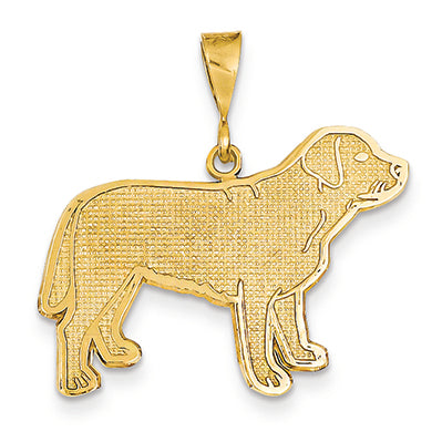 14K Gold Labrador Dog Pendant
