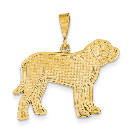 14K Gold Mastiff Pendant