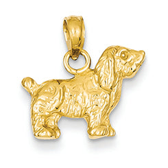 14K Gold Cocker Spaniel Dog Pendant