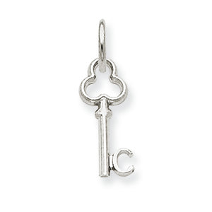 14K White Gold C Key Charm
