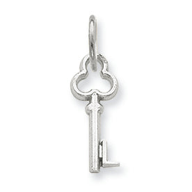 14K White Gold L Key Charm