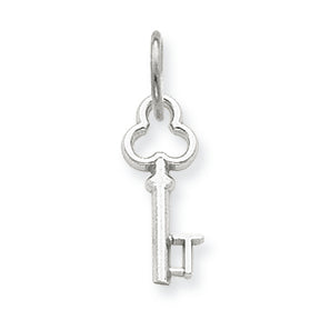 14K White Gold T Key Charm